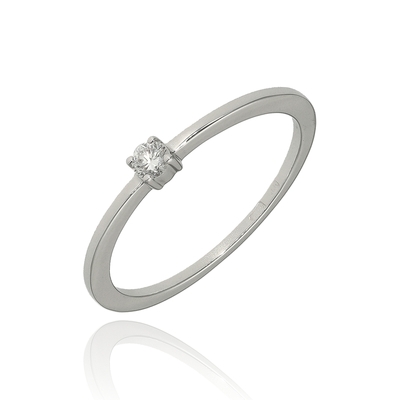 Fehér arany gyűrű 50-es méret (B47130)